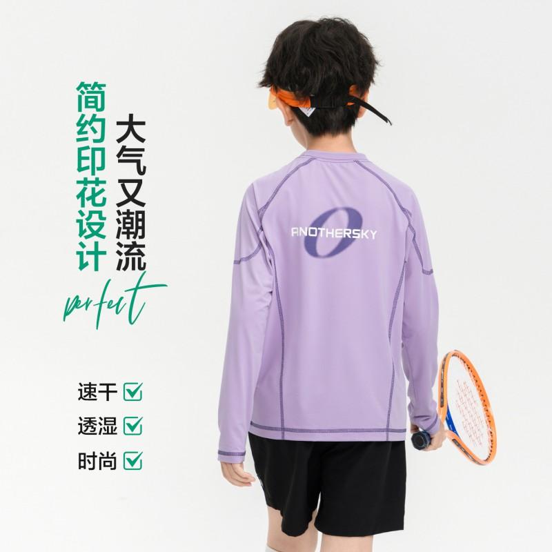 Boys Long Sleeve T-Shirt Quick Dry Outdoor Sports Top Teens Cycling