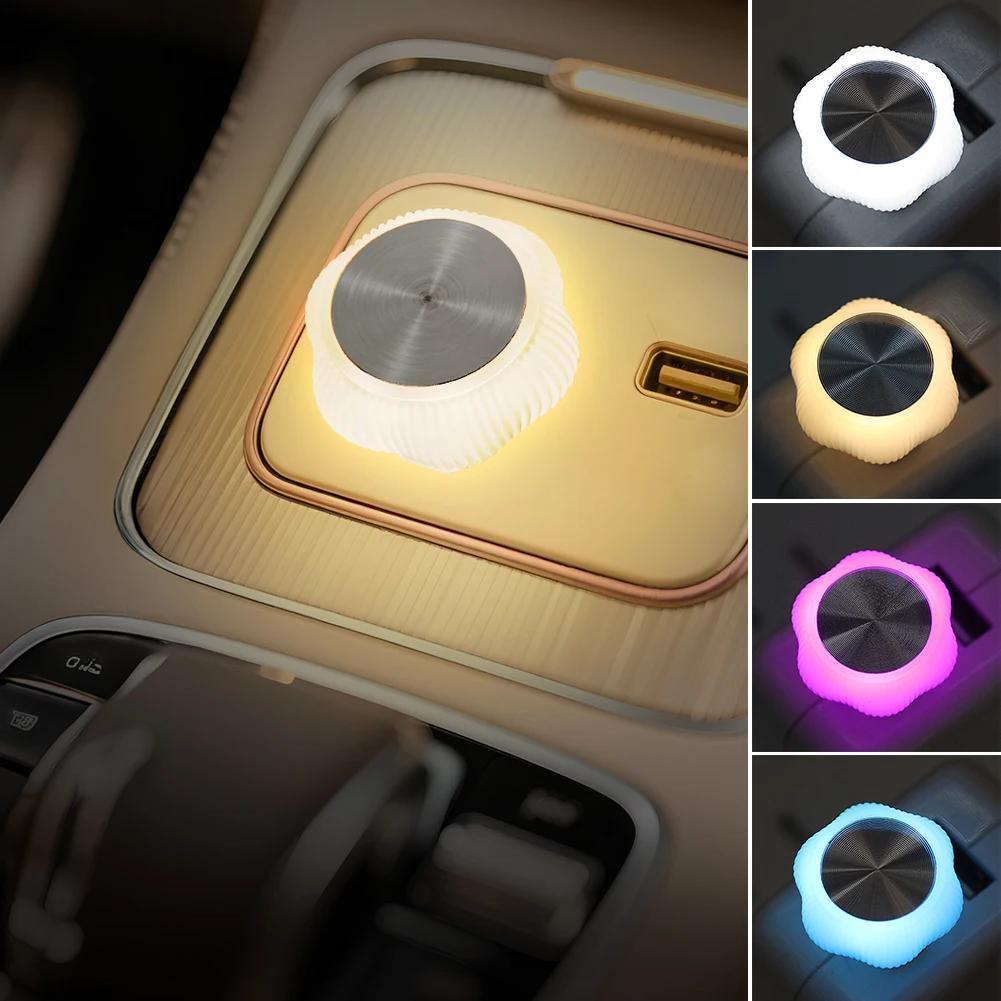 Car LED Lights 7 Colors Wireless Light for Car Plug and Play Flower Lamp for Automotive Interior Floor Dashboard Door Vehicle