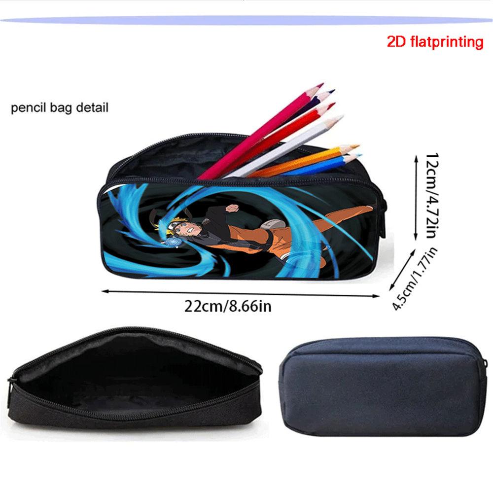 3Pcs Set NARUTO Kids School Backpack With Lunch Bag&Pencil Case,Lightweight&Durable,Cartoon School Bags For Ages 6-11 Boys&Girls