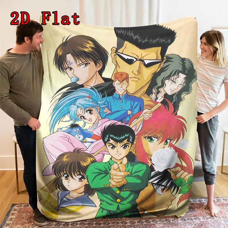 YuYu Hakusho 2D Flat Pattern Flannel Blanket High quality All Seasons Warmth and Comfort Perfect for Christmas Gifts.SMT0917268