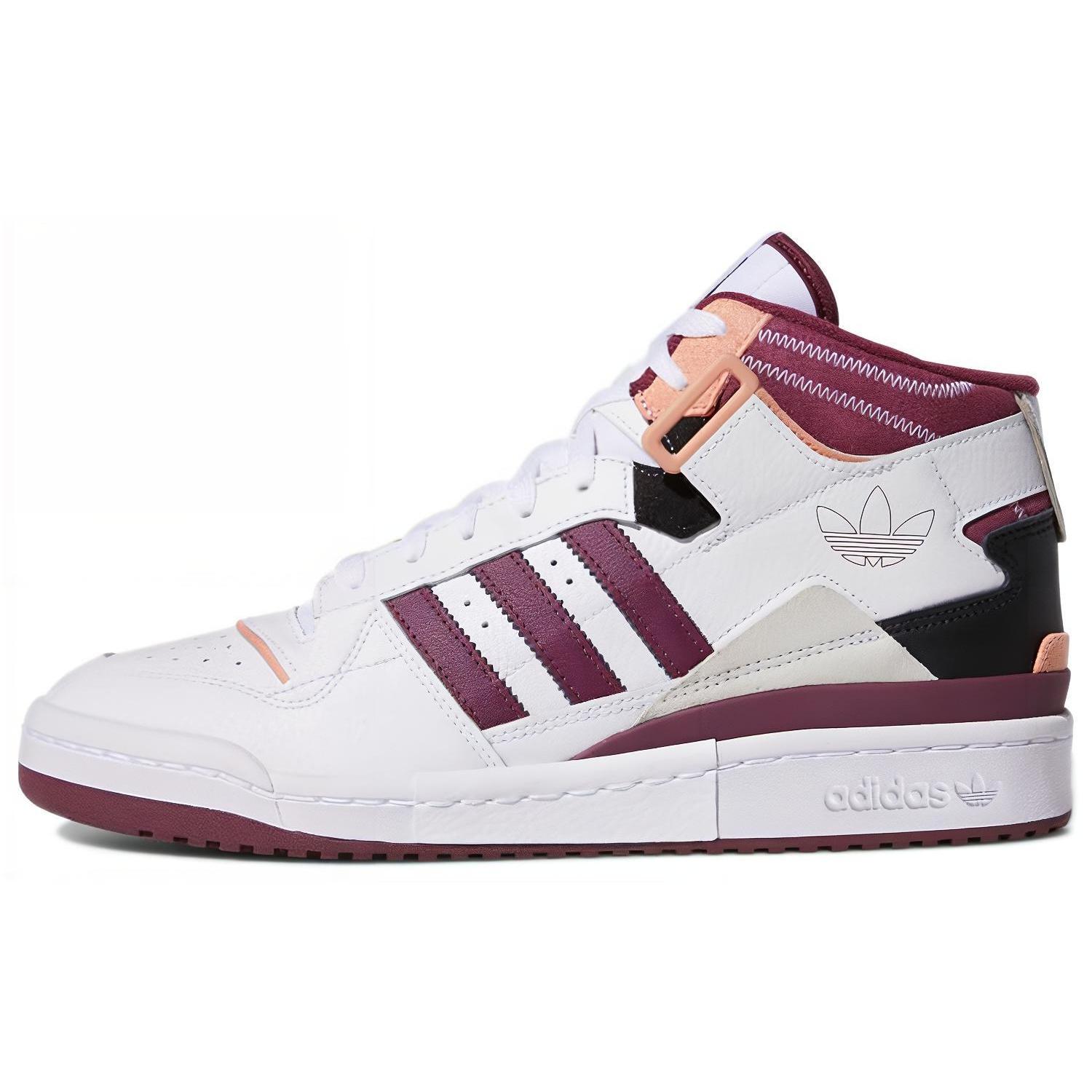 adidas Forum Exhibit Mid White Victory Crimson Men s H01920 EU 38⅔