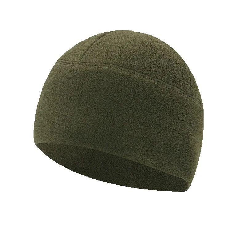 

Warm Winter Polar Fleece Skull Cap Unisex Windproof Cold Proof Breathable Outdoor Skiing Cycling Running Sports Beanie армия зеленый