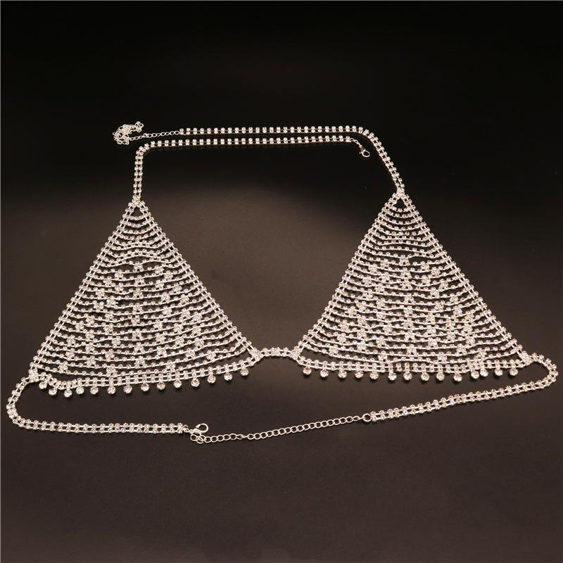 

Fashion New Hollow Rhinestone Body Chain Personalized Versatile Nightclub Sexy Fringed Bra Body Chain