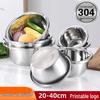 Multi-Functional Stainless Steel Mixing Bowl for Kitchens: Perfect for Mixing, Dough Kneading, Vegetable Washing, Egg Beating, and Seasoning.