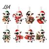 Farm Themed Xmas Decorations Cute Cow Christmas Ornament, Acrylic Cartoon Milk Hanging Decoration, 2D Durable Printed Keepsakes Flat Farmhouse Animal