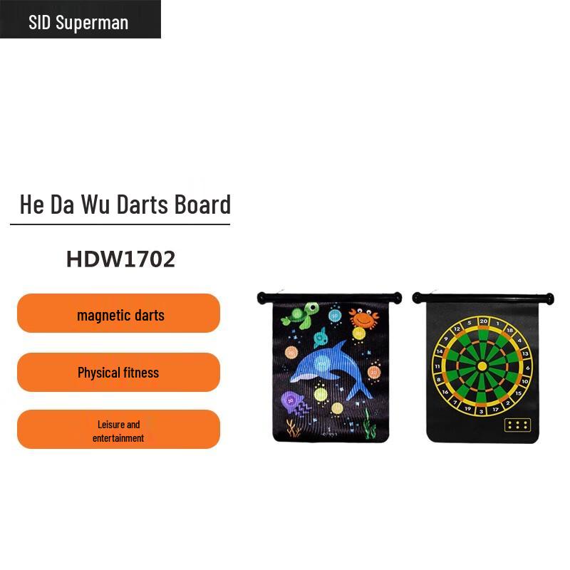 Hedawu Magnetic Kids Double-Sided Dartboard Set