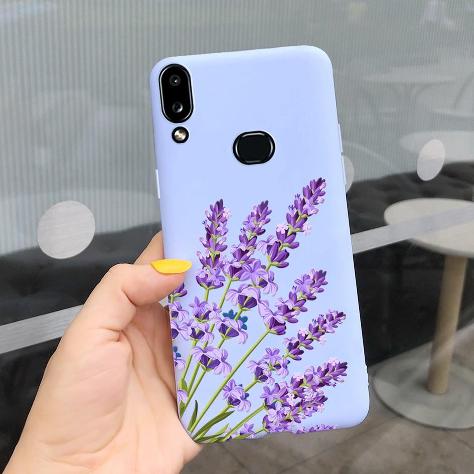 For Phone Case Samsung Galaxy A10s A107 SM-A107F Case Fashion Candy Color Flower Soft Cover For Samsung A10s A 10 S A10 2019 Bag