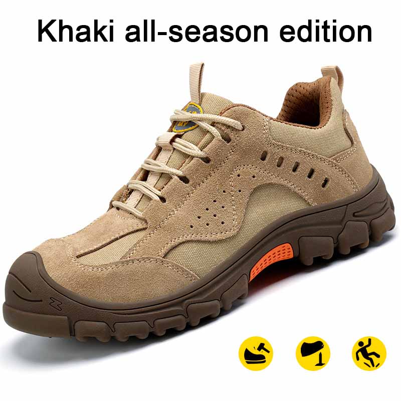 Oulylan Summer New Unisex Safety Shoes Men Work Sneakers Indestructible Safety Boots Women Shoes Men Steel Toe Shoes Sport Style