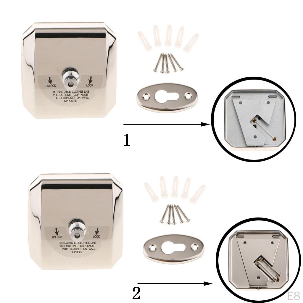 304 Stainless Steel Retractable Clothesline Clothes Dryer with Braided Nylon Rope Adjustable