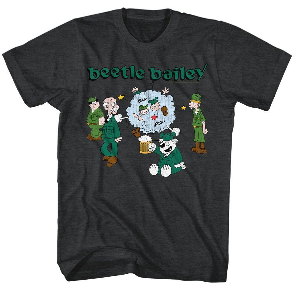 Beetle Bailey Beetle Brawl Short Sleeve Heather Adult T-shirt XL