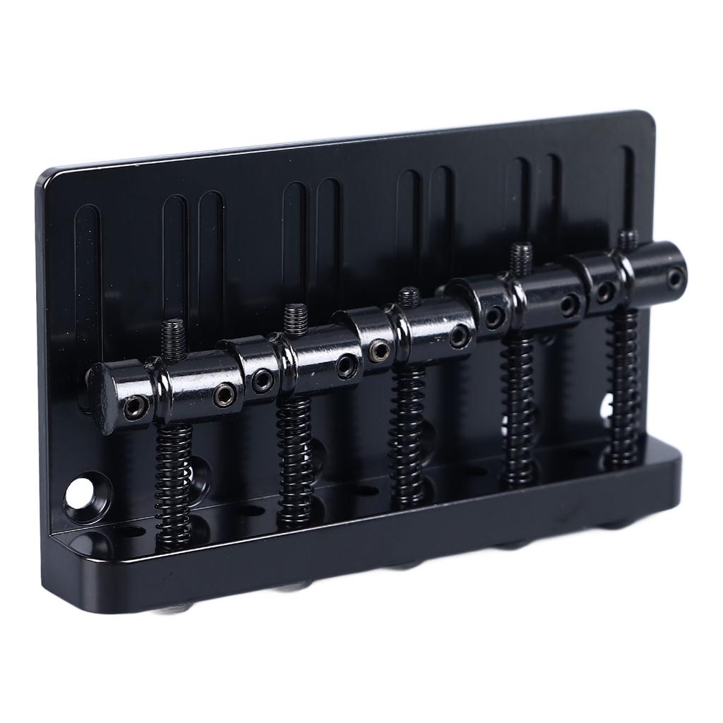 Electric Bass Bridge 5 String Bass Saddle Bridge Thickened Tailpiece Bridge Replacement with Screws