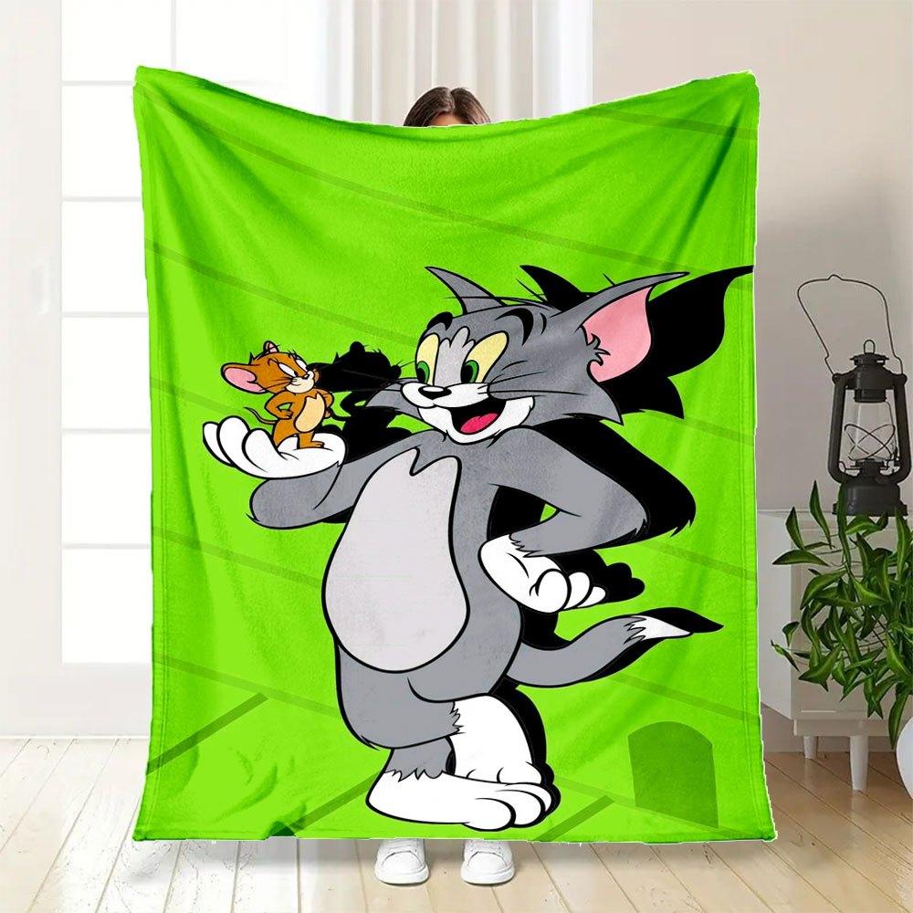 Tom Jerry Phone Wallpaper Cute Cartoon Wallpapers for KidsBlanket Flannel Throw Blanket for Sofa, Bed, Travel, Camping, Office