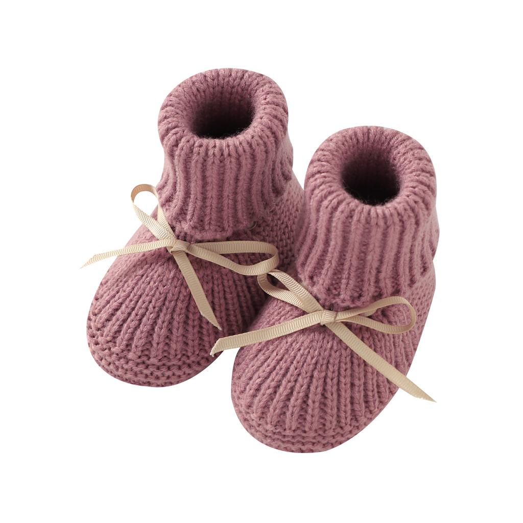 Baby Erste Lauflernschuhe Atmungsaktiv Rutschfest Gestrickt Neugeborenes Säugling Jungen Mädchen Einfarbig Stiefeletten Prewalkers 0-18m Kleinkind Unisex Schuhe