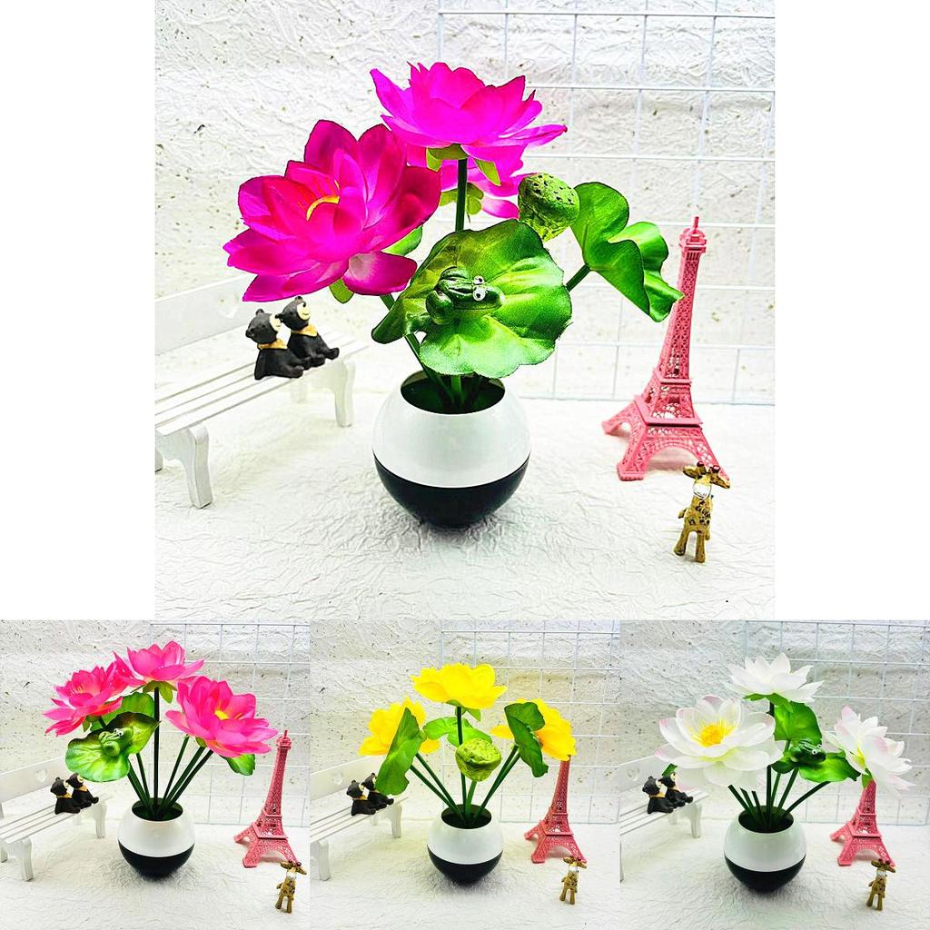 Künstliche Seiden-Lotusblume mit Spritzguss für Wohnzimmer und Büro