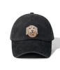 Dog Head Baseball Cap Trendy Brand Heavy Industry Washing Black Old Animal Embroidery Cap Children's Four Seasons Men