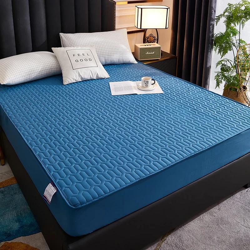 Wasserdichter, gesteppter Matratzenbezug für Kinder, Bettlaken mit Cartoon-Dinosaurier-Aufdruck, 160 x 200 cm, Einzel-/Doppel-/Queensize-/Kingsize-Bettbezug, 180 x 200