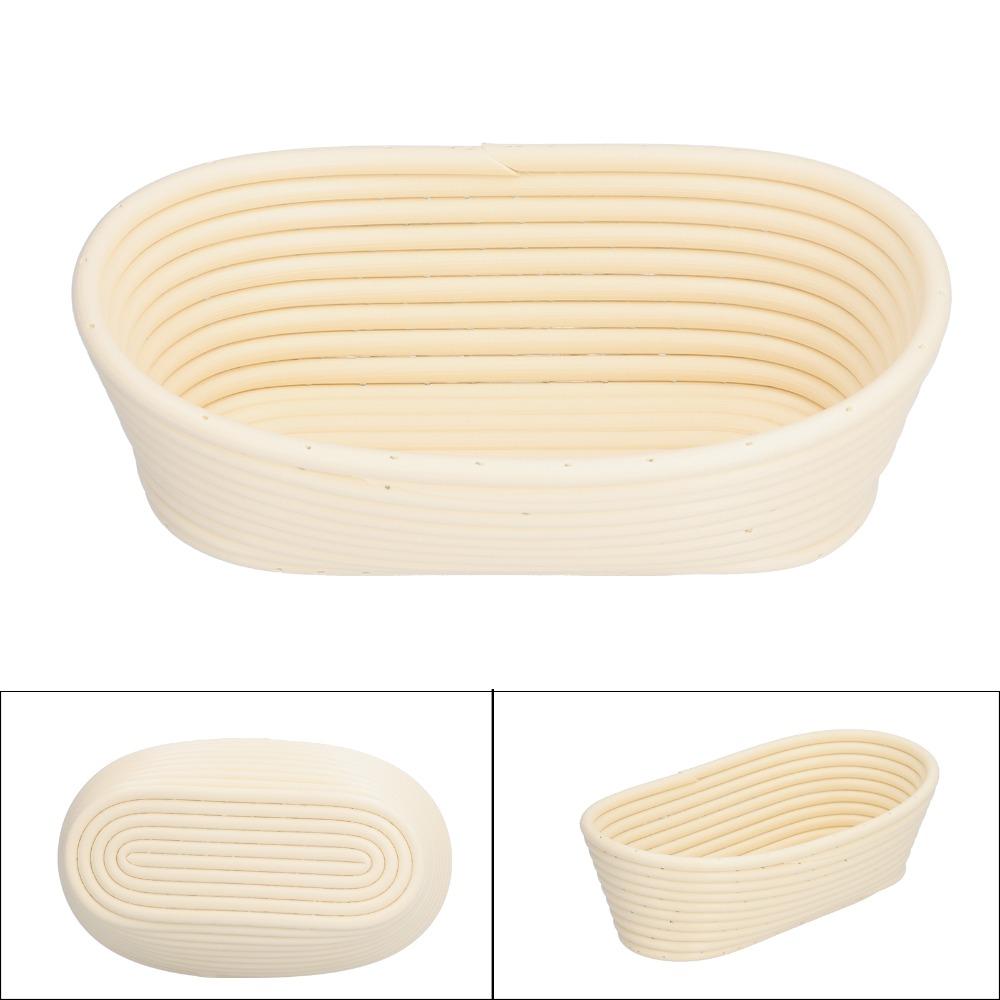 Rattan Woven Banneton Basket Oval Shape Bread Baking Tool Durable Dough Rising Bowl Bread Dough