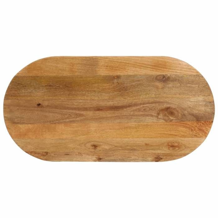 VidaXL Dessus de Table, Dessus de Table de Remplacement, Dessus de Rechange Salle à Manger, 140x60x3,8 cm Ovale Bois Massif 370161