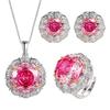 Jewelry Copper Bottom Gold-Plated Rose Cut Dragon Fruit Color Temperament Light Luxury Suit Women 16-10M