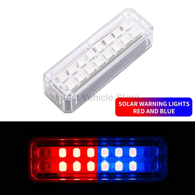 1/10 buc Lampă solară de avertizare cu LED-uri pentru mașină Plimbare de noapte pentru motocicletă Vehicul electric Lampă spate pentru bicicletă Lampă de avertizare stroboscopică anti-spate