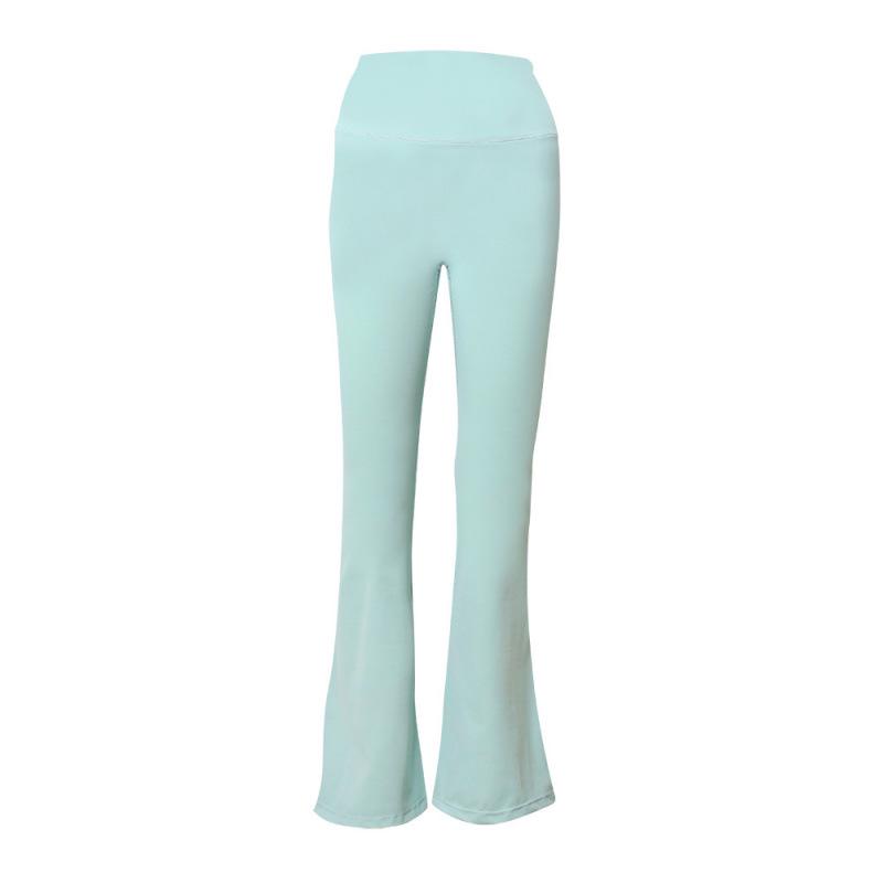 Pantaloni a zampa originali Lulu a vita alta con scanalature: Leggings a zampa d'elefante per Yoga e Pilates, effetto nudo, sollevamento glutei e snellenti.