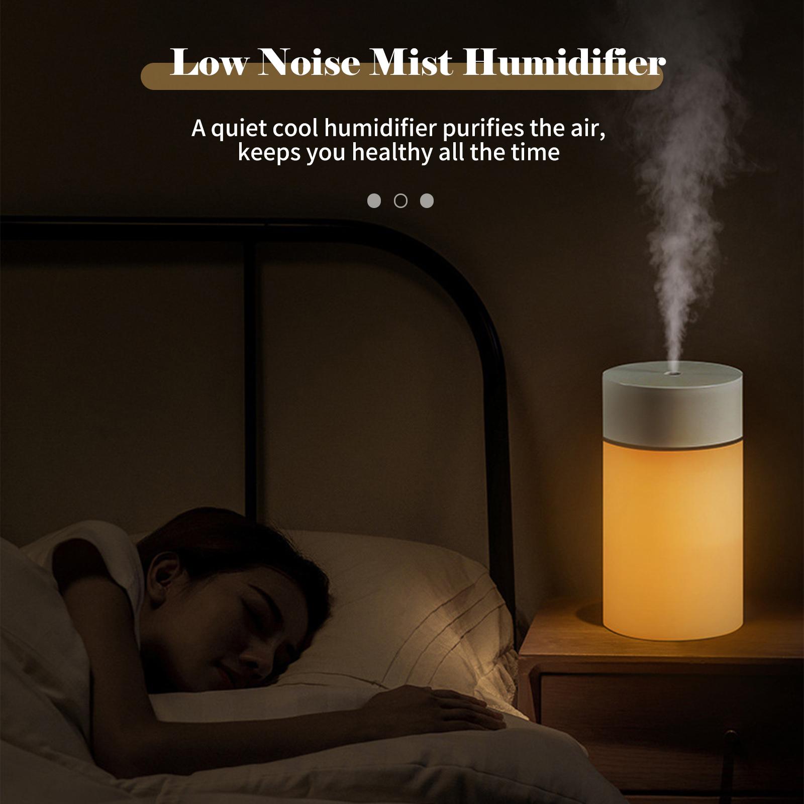 Portable Humidifier USB for Bedroom Home Desk 4-6 Hours Spray Time Small Mist Humidifier
