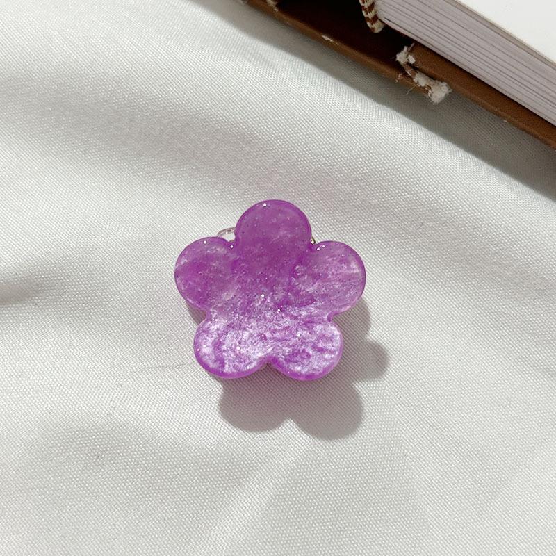 Ins  Cute 2.5cm Mini Little Flower Hair Clip Simple Cute Acetic Acid Color Magic Top Clip Side Clip Hair Accessories