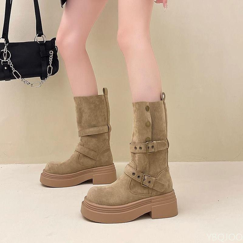 Fashion Retro simple comfortable daily casual short boots for women in autumn winter new fashionable thick soled women's shoes