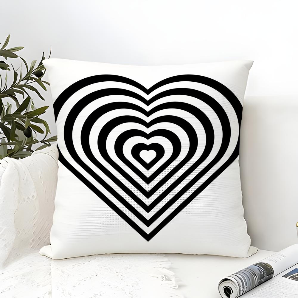 Geometric Heart Decor Pillow Case linen pillow case sofa home decor cushion cover cushion cove