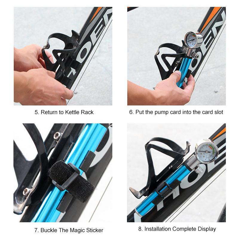 Mini Bicycle Pump With Pressure Gauge 210 PSI Portable Hand Cycling Pump Presta and Schrader Ball Road Tire Bike Pump New