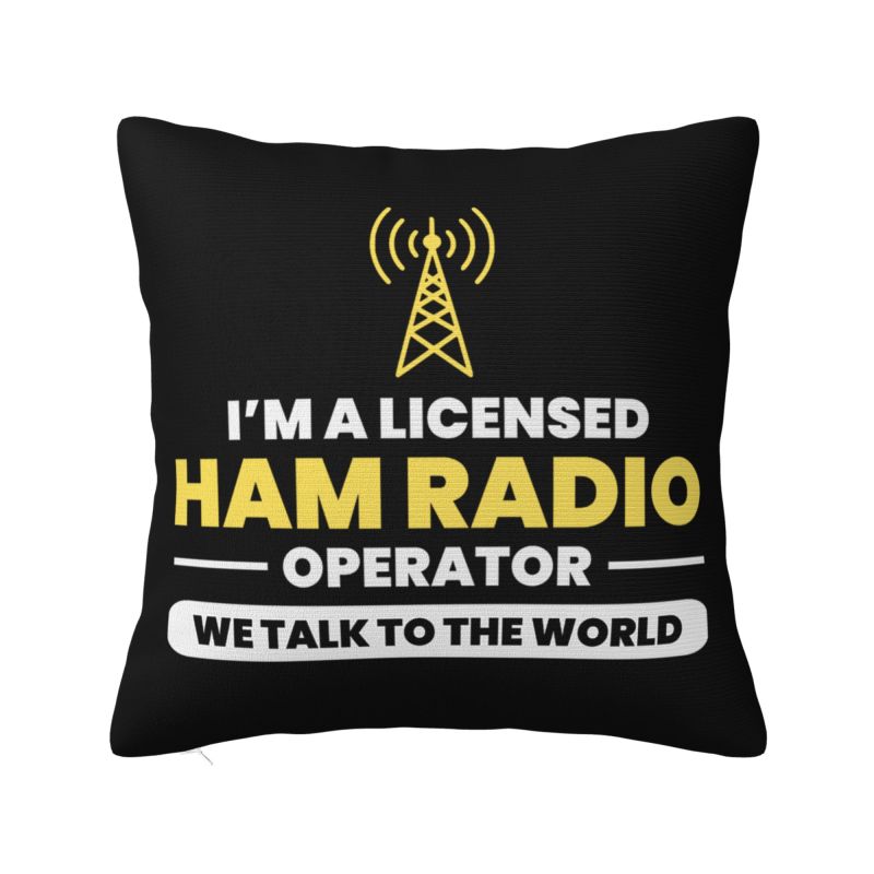 Licensed Ham Radio Operator Communications Cushion Cover cm Soft Throw Pillow Case Decoration Bedding Sofa Pillowcase