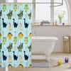 Cartoon Dinosaur Shower Curtain Coconut Tree Hawaii Tropical Bathroom Shower Curtain Sets | Ancient Wild Animals Waterproof