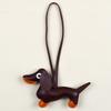 Dopamine Dachshund Pendant Bag Versatile Pendant Niche PU Cute Fashion Puppy Car Keychain Accessories