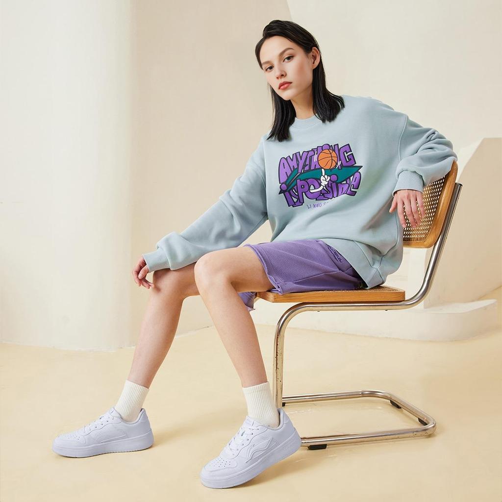 Li Ning Floating Boat Casual Versatile Thick Sole Sneakers Non-Slip Wear-Resistant Breathable Height Increasing Low-Top Skate Shoes AGCS420-6