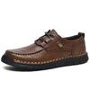 Autumn Men Casual Shoes Handmade Leather Loafers Comfortable Men's Shoes Quality Split Leather Flat Moccasins Men Sneakers