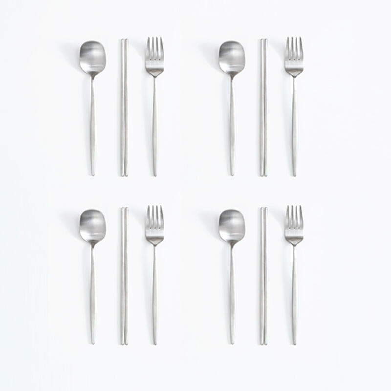 Nuvo Stainless Steel 4-Person 12-Piece Children s Spoon and Fork Set
