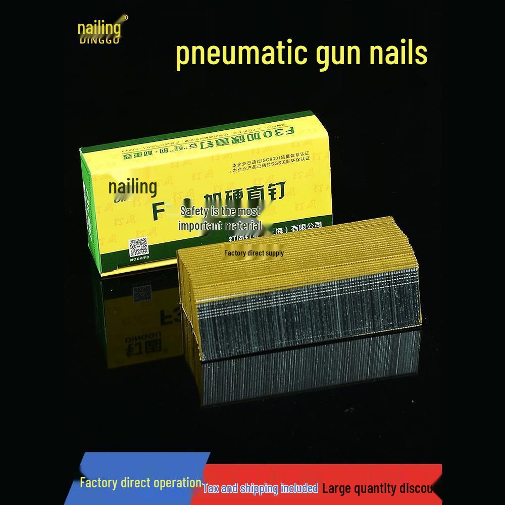 F30 Steel Pneumatic Straight Strip Nails for Woodworking & Furniture