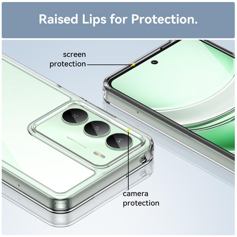 For Realme 14X Global Case Realme 14X Global Cover Bumper Shockproof Clear PC + Silicon Protective Phone Cover Realme 14X Global