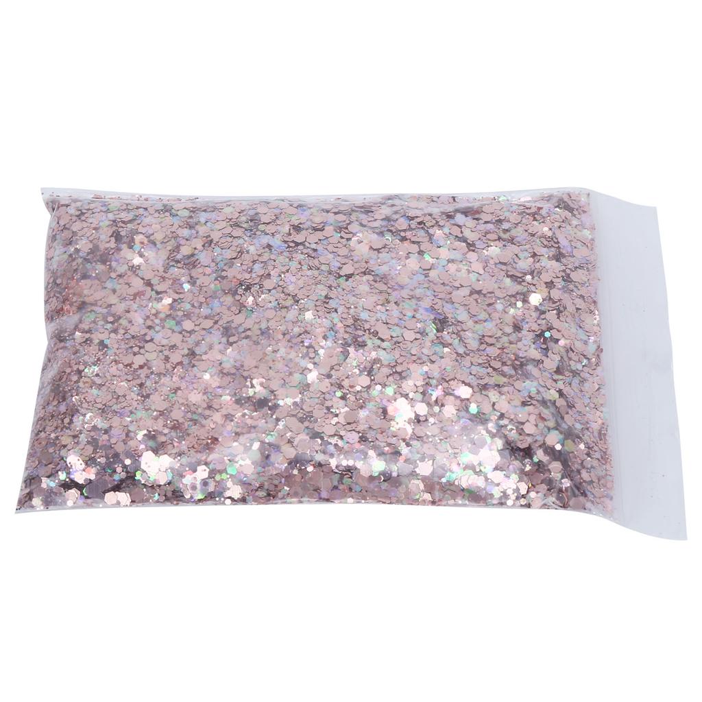 50g Nagelglitzer Bunt Fantasy Roségold Gesunde Inhaltsstoffe Harz-Pailletten für Handgemacht
