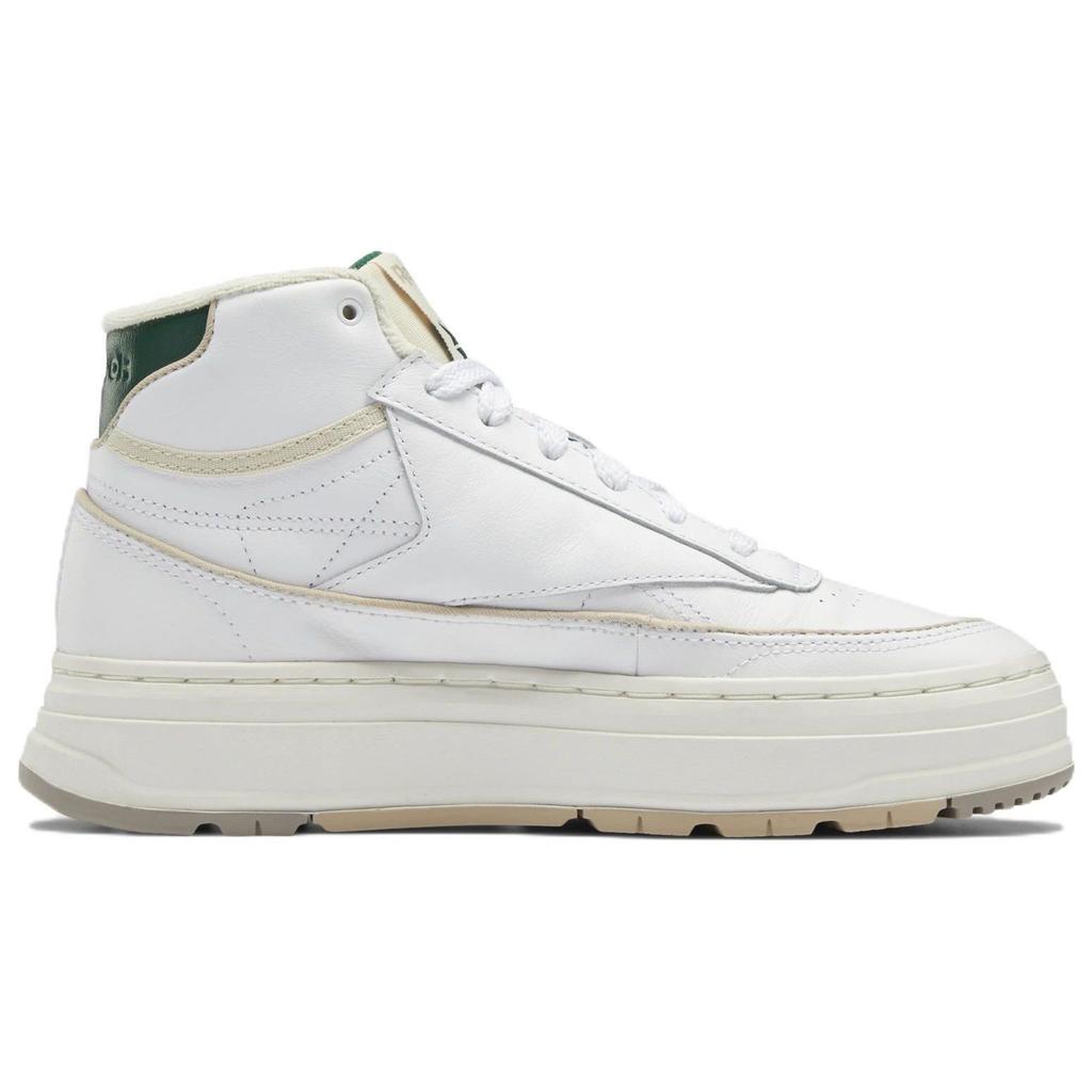 Reebok Club C Geo Mid White Dark Green Women Sneakers Cloud-White Chalk GZ4936