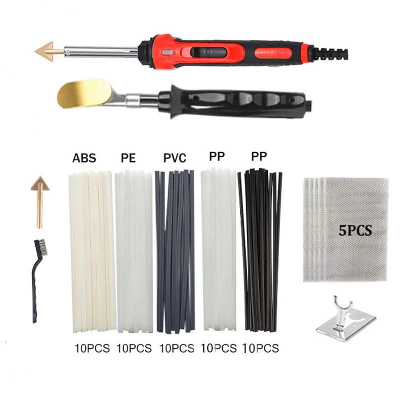 100W Car Bumper Repair and Smoothing Tool: Electric Soldering Iron & Heat Gun Combo