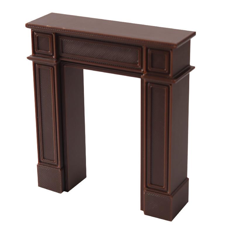 

1Pcs Dollhouse Miniature European-Style Home Living Room Cabinets American Retro Storage Fireplace Background Decor Furniture A3