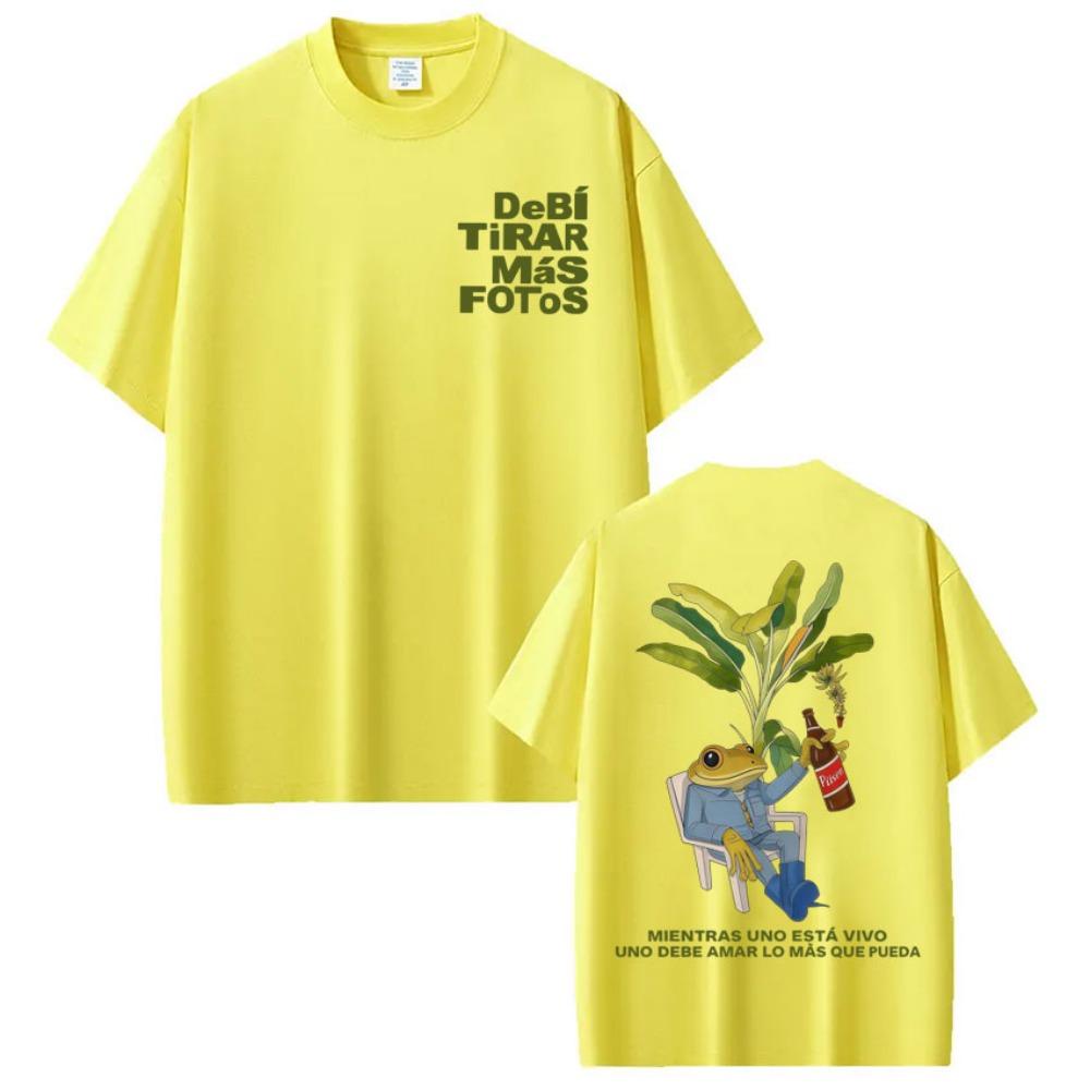 Rapper Bad Bunny T-shirt Debi Tirar Mas Fotos DTMF World Tour T Shirts Women Fashion Vintage Hip Hop Streetwear T-shirts