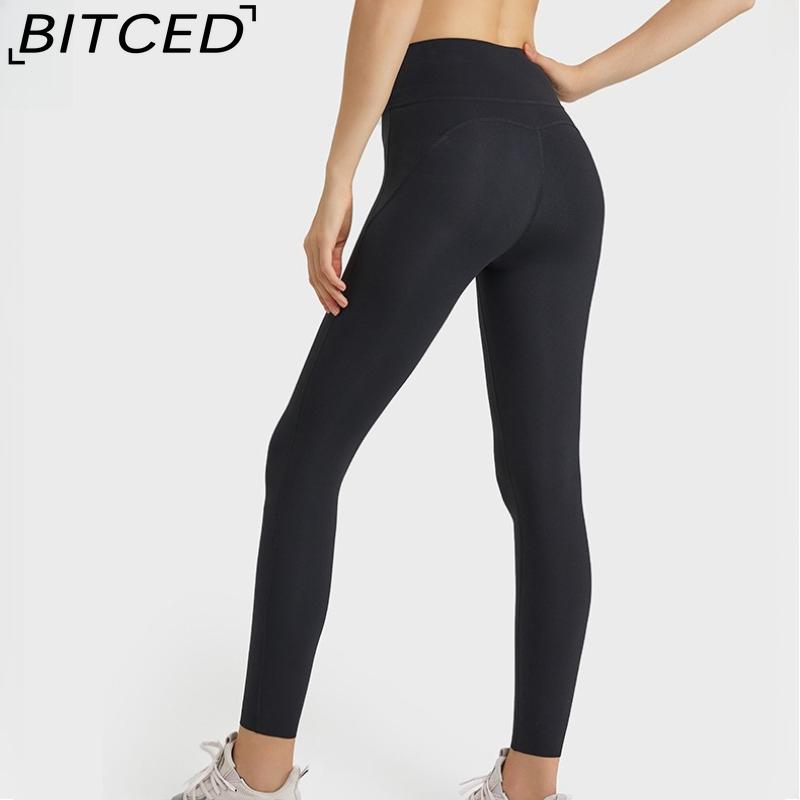 BITCED Fall Season No-Embarrassment Brushed Yoga Pants for Women High-Stretch Peach Butt Shaping Seamless Ankle Fitness Butt-Lifting Pants