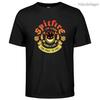 Men's Cotton Spitfire Graphic Print T-shirt Tees Casual Loose Round Neck Street Style Tops for Men and Women
