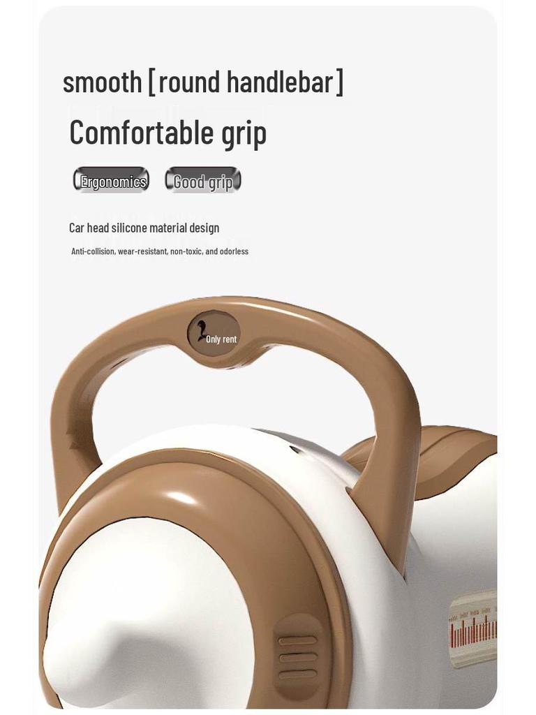 Musical Peanut Car Baby Walker: Four-Wheel Scooter with Silent, Universal Wheels and Anti-Rollover Slider