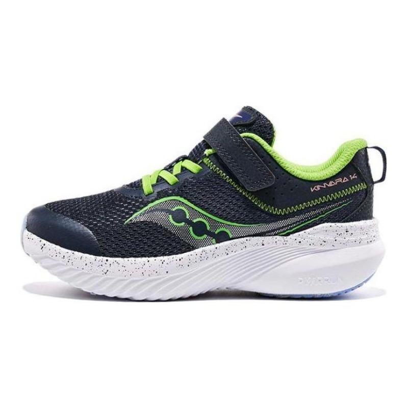 Saucony Kinvara 14 kids low-top running shoes dark blue green non-slip comfortable SK267103