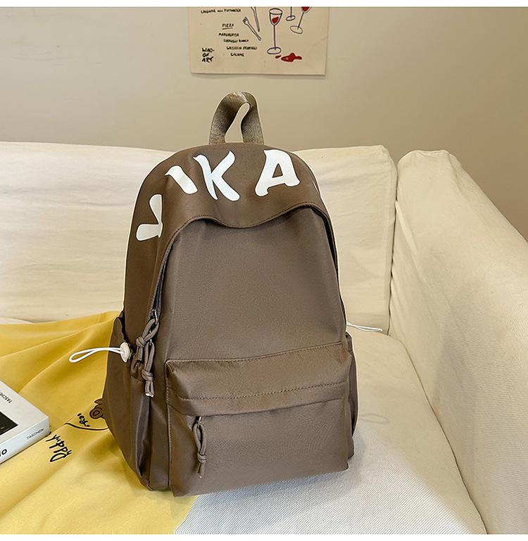 

Школьный рюкзак Мори кэжуал простой универсальный для студента колледжа школьный рюкзак свежий и милый однотонный с буквами легкий большой вместимости рюкзак