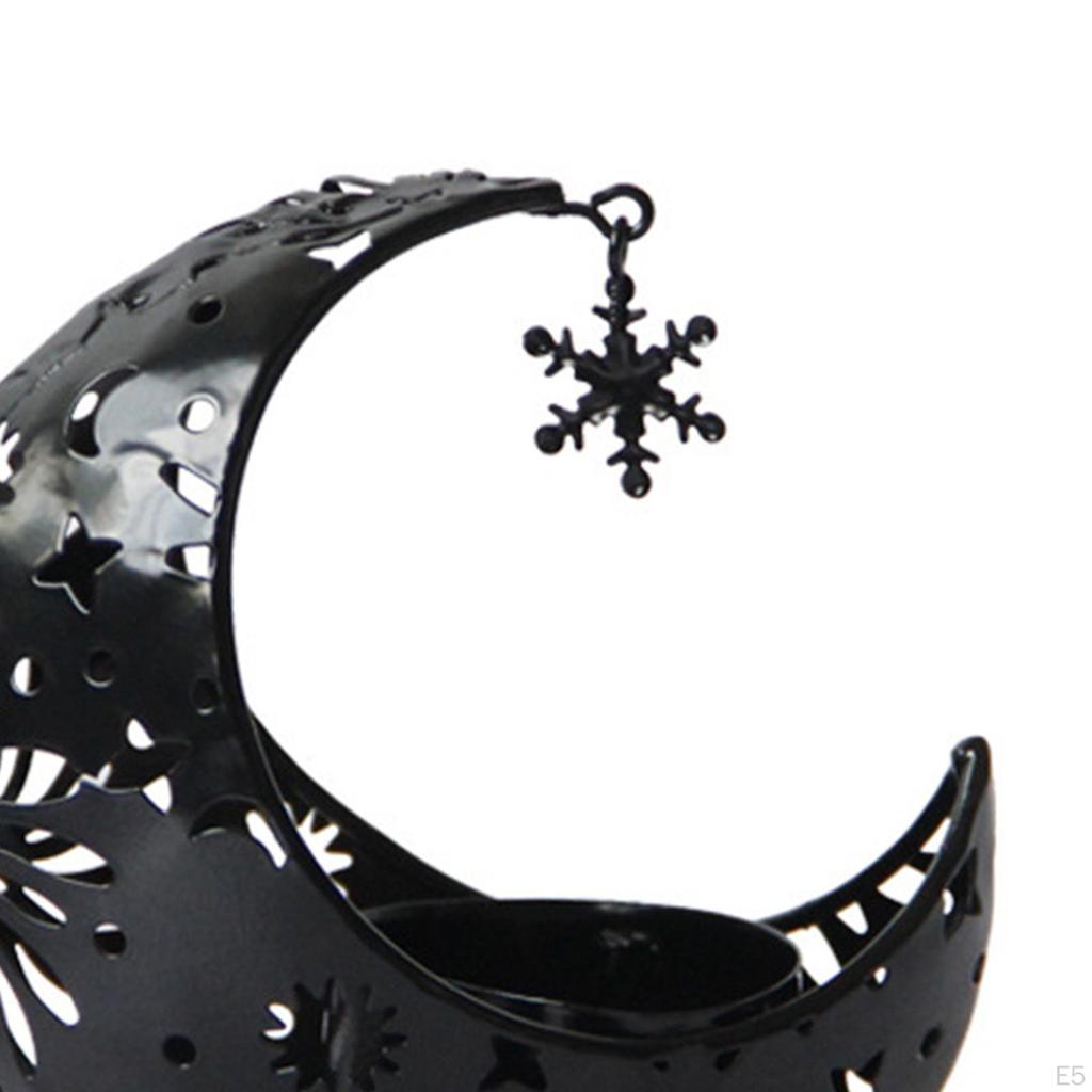 Eid Mubarak Candle Holder Half Moon Shaped Stand Iron Muslim Party Supplies Ramadan