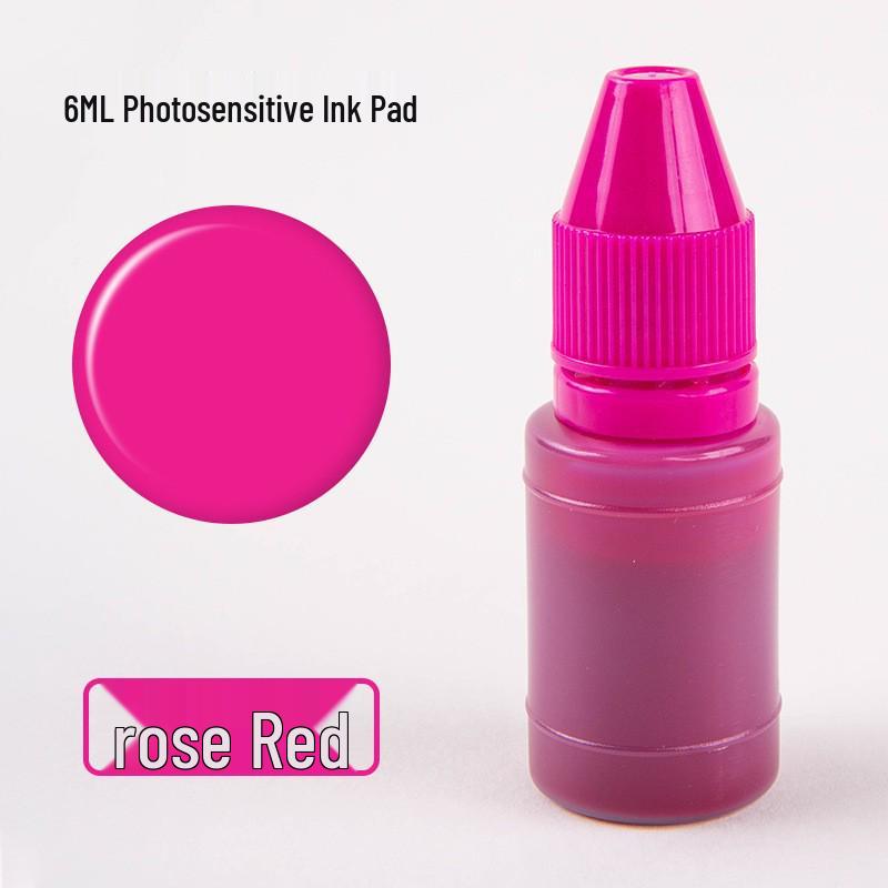 10ML Multi-Color Photosensitive Ink Pad with Colored Cap - Highly Rated Stamp Ink Consumable